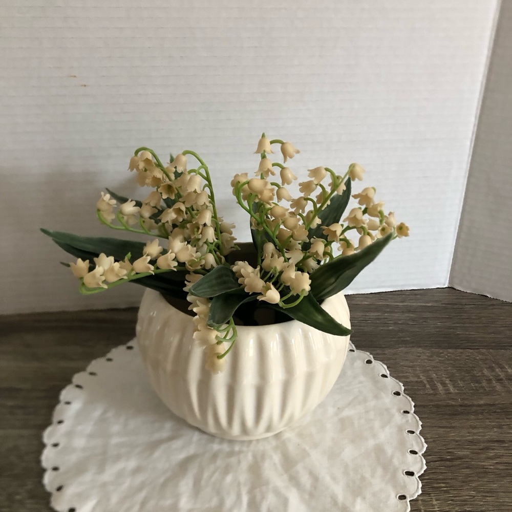 Vtg MCM McCoy Pottery Ribbed Planter